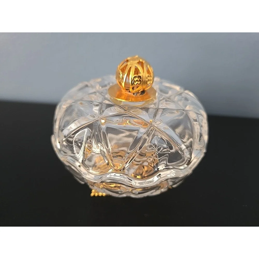 KILARNEY 24% CRYSTAL TRINKET Jewelry DISH 22ct HEARTS FILIGREE BASE